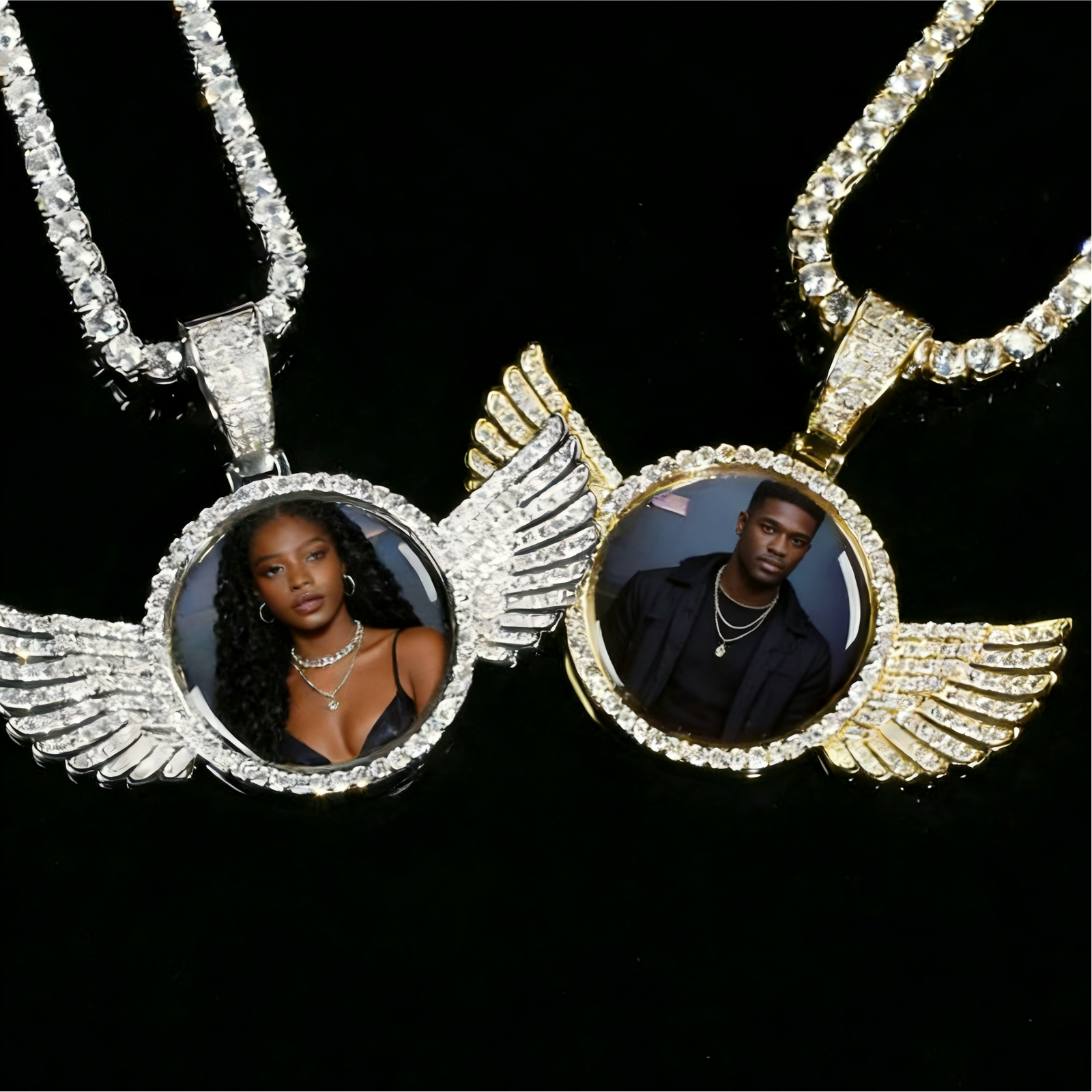 imgi_144_3D Circle With Wings Custom Picture Pendant_ICEDLENGEND